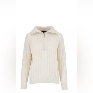Nili Lotan Angela ivory cashmere sweater L